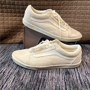 Vans Old Skool Suede Leather Fuzzy Sherpa Casual Sneakers W9.5 M8